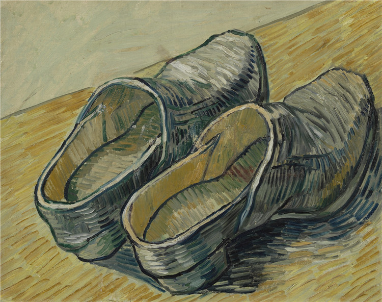 Pair Of Leather Clogs Van Gogh Oil Painting